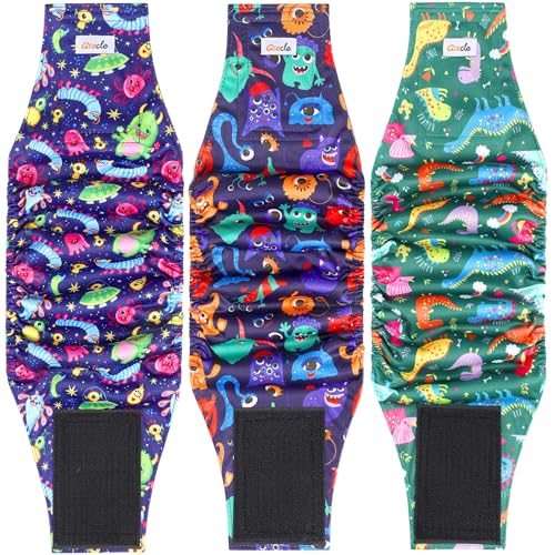Image of Reusable Dog Diapers Male 3Pcs, Premium Washable Belly Band for Male Dogs XLarge, High Absorbing Male Dog Wraps for Doggie & Puppy in Incontinence, Excitable Urination and Training XL