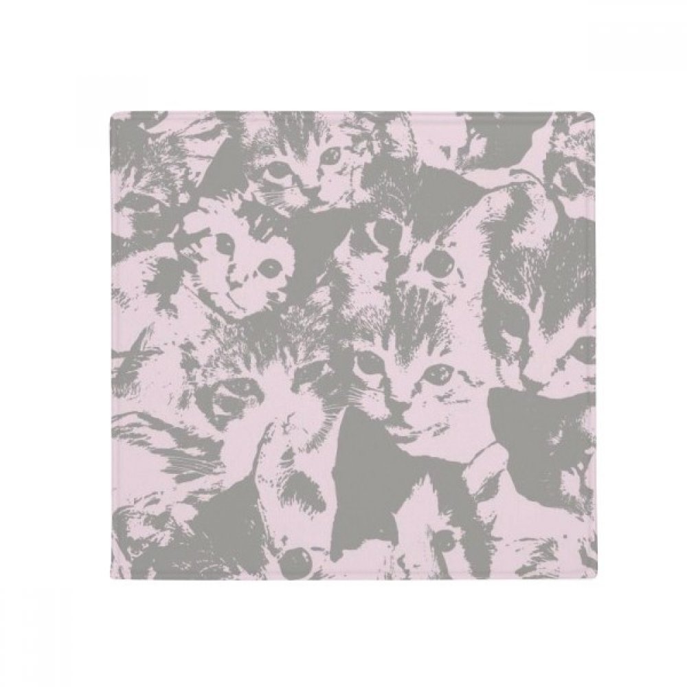 Affiche de Chat Tapis de Sol Anti-Slip pour Cuisine et Entrée 80x80cm