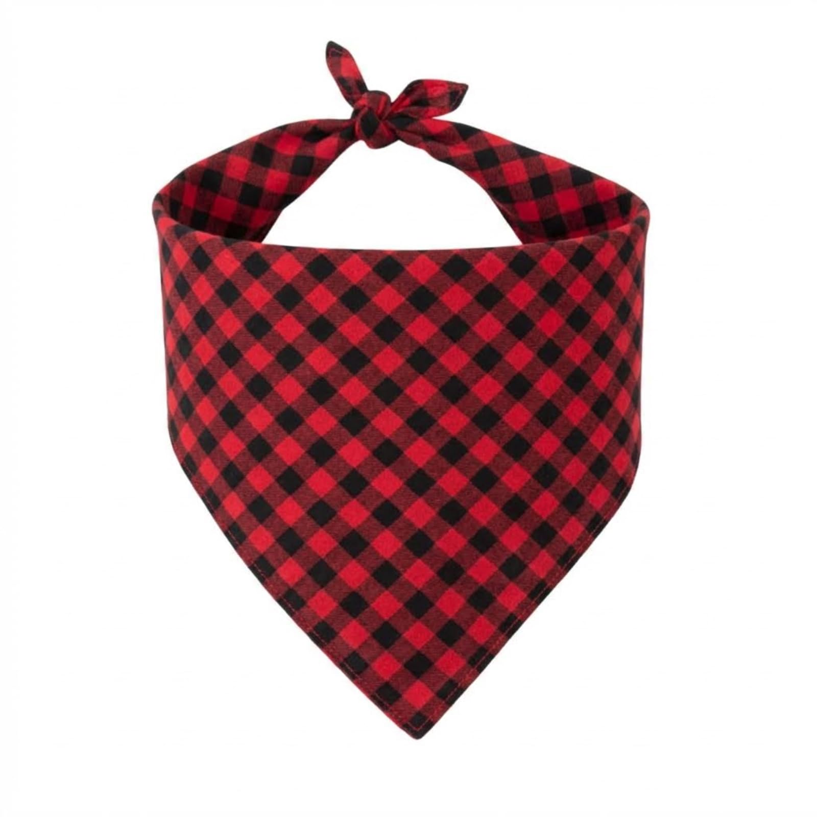 Dog Bandanas 1 Pack; Cotton Linen Red Bandana Checkered for Large Dogs; Soft Breathable Dog Accessories; Holiday Dog Apparel & Accessories — view 13
