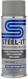 Steel-It 1002D Polyurethane Aerosol, Industrial Paint Coatings, Weldable, Easy to Apply - Steel Gray (1 Pack)