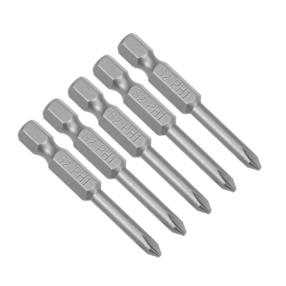 Uxcell PH1 Schraubendreher-Bits – Magnetisch, Kreuzschlitz, 4 Mm – 5 Stück, S2-Stahl, 5,1 Cm Länge