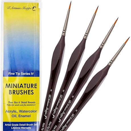 Model Paint Brush Set | Miniature Fine Detail Hobby Painting