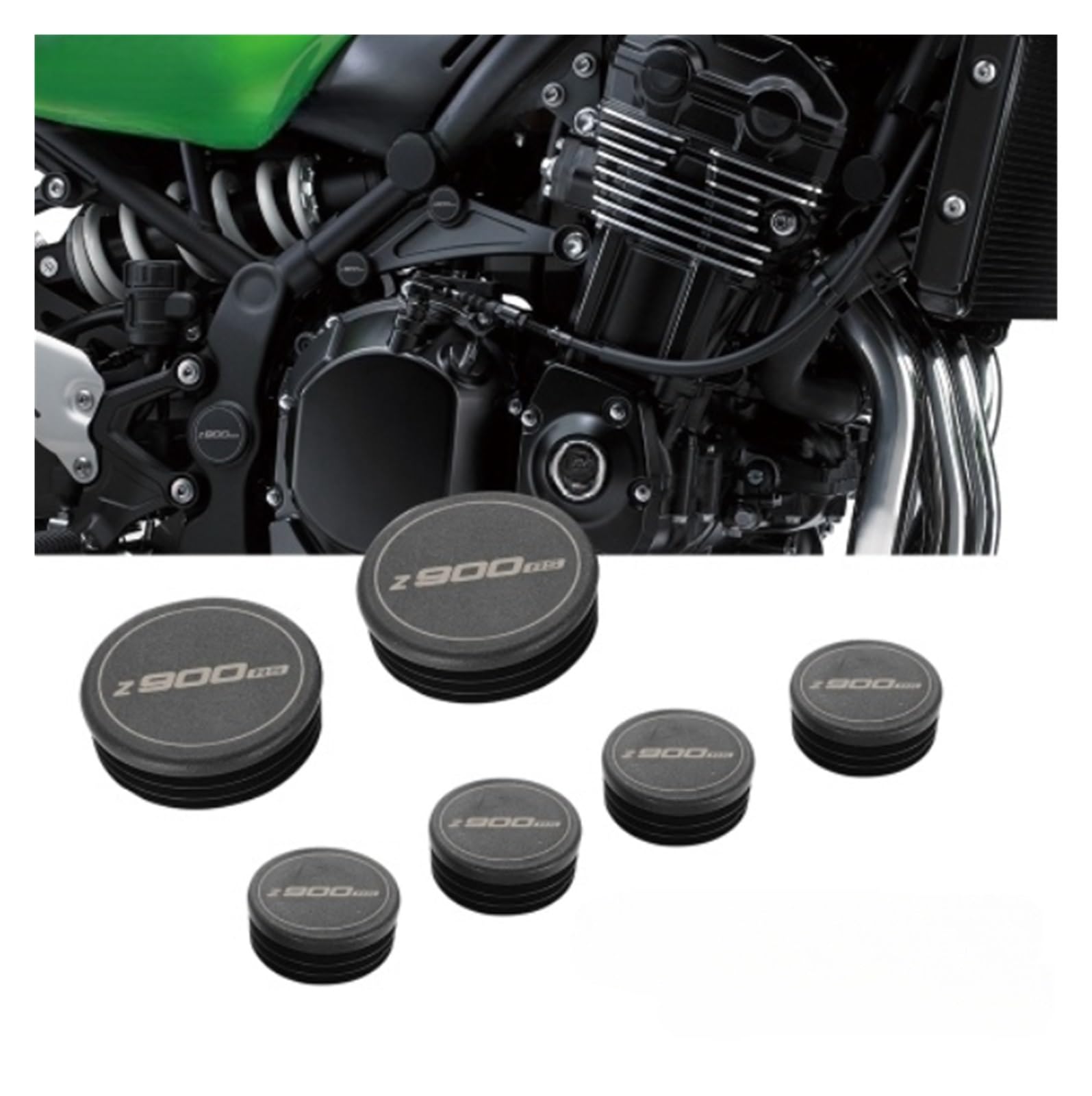 BEUTEE Accessoires de Moto Embouts de Cadre Bouchons de Couvercle de Trou de Cadre Bouchon décoratif Compatible avec Z900RS Z 900 RS SE Cafe 2017-2022 (Color : Z900RS)
