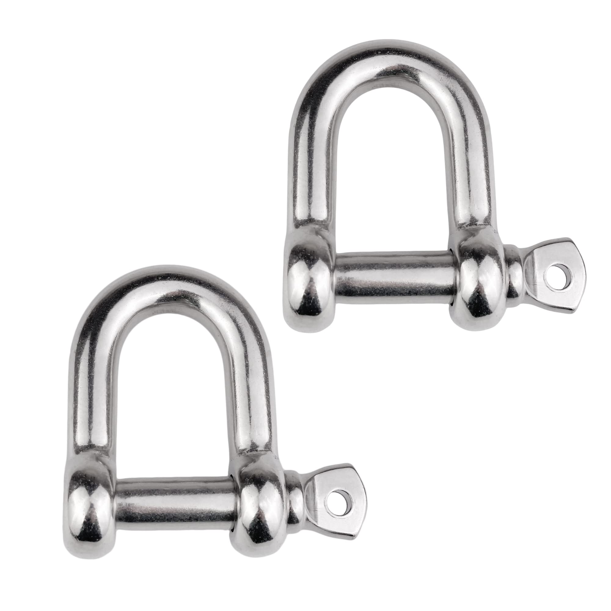 Grilletto In Acciaio Inox AISI 316 - 2 Pezzi, Con Perno Estraibile, Per Nautica E Outdoor