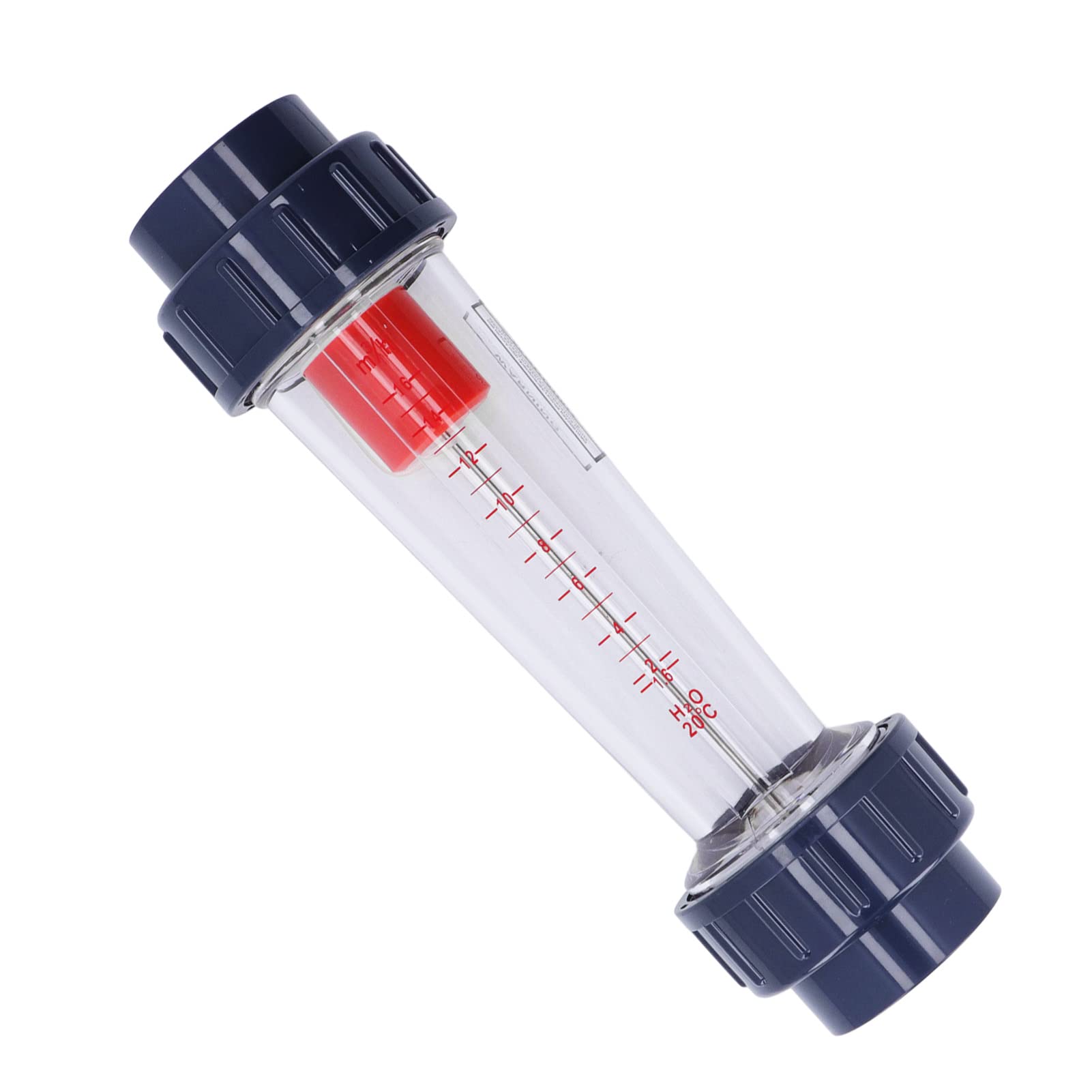 Jiawu Przepływomierz Wody Przepływomierz Cieczy 1,6-16 M³/h Plastikowa Rurka z Pływakiem ABS, Tester Pomiaru Przepływu dla Przemysłu Chemicznego, Przemysłu Naftowego, Lekkiego, Medycyny
