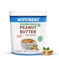 MYFITNESS All Natural Peanut Butter Crunchy 1.25kg | 32g Protein | Unsweetened | No Added Sugar or Salt | No Palm Oil |