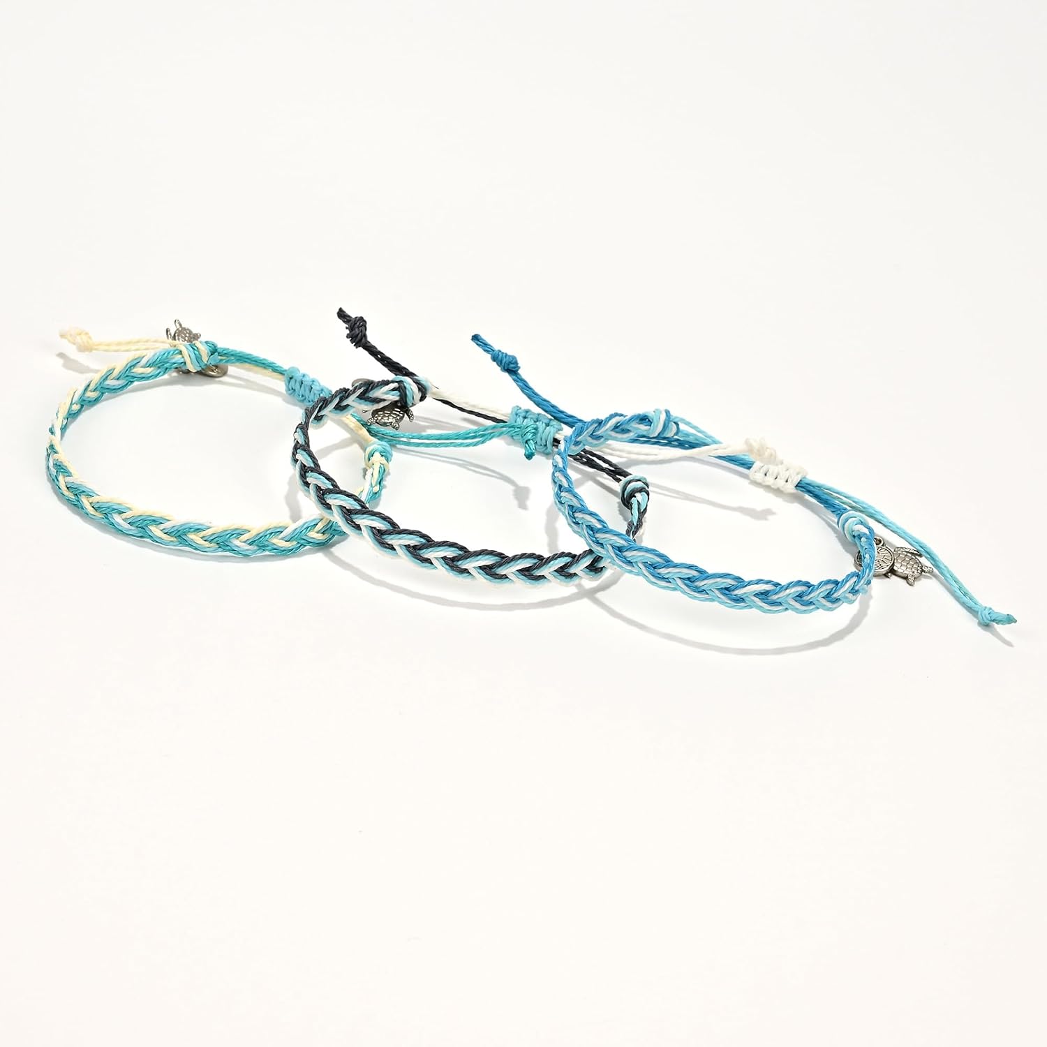 KoaKoa Original Braid Sea Turtle Tracking Bracelets – 3-Pack – Riptide, Sea Breeze & Beach Break – Braided Bracelet Set – Track a Real Sea Turtle & Support Conservation