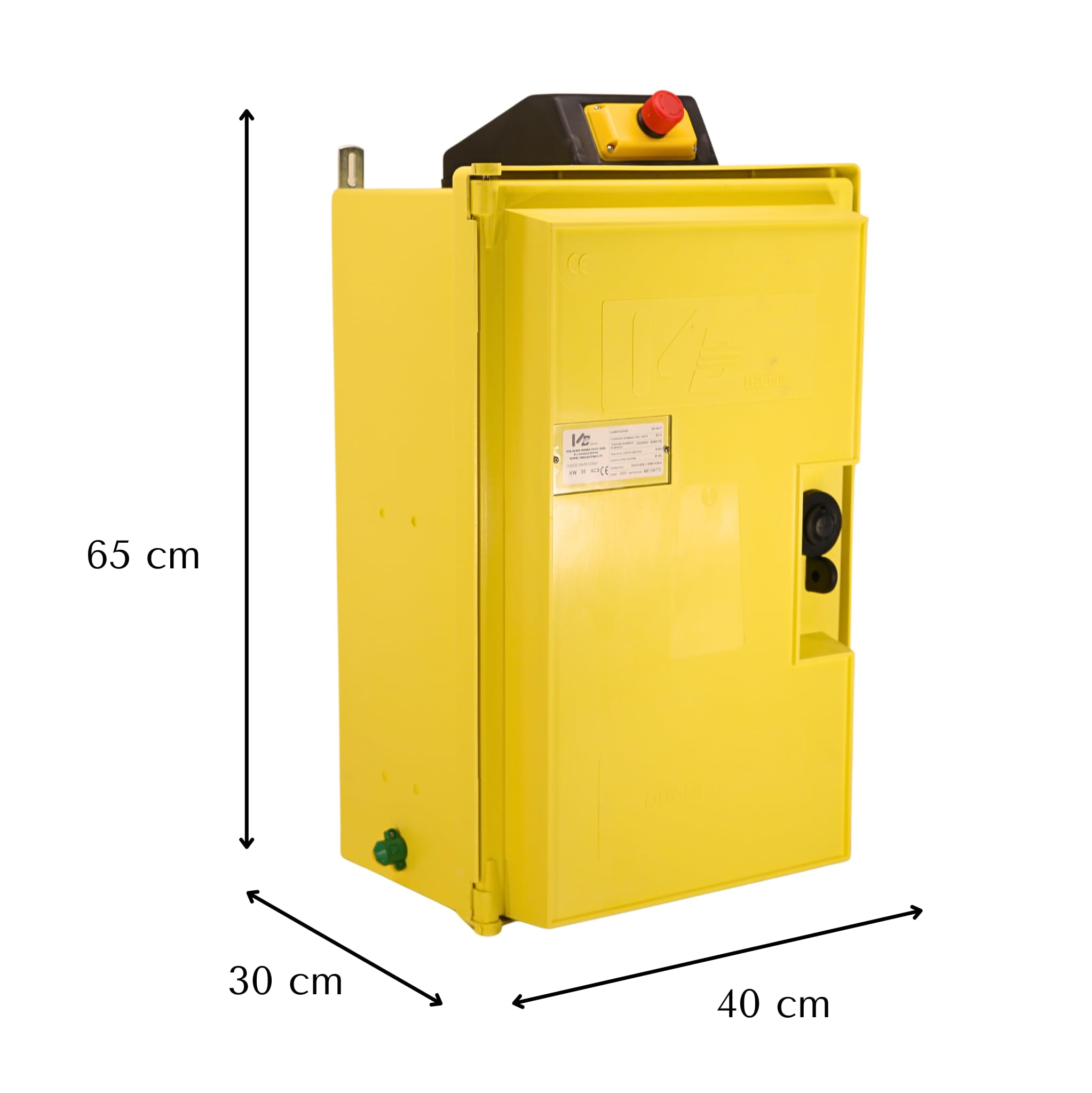 ELETTROWATT - Quadro Elettrico da Cantiere 63A 35kW IP65 – Prese Industriali CEE Antipolvere e Impermeabile 230V 3P+N+T Alta Resistenza, Sicurezza Garantita per Cantieri, Officine, Ambienti di Lavoro.