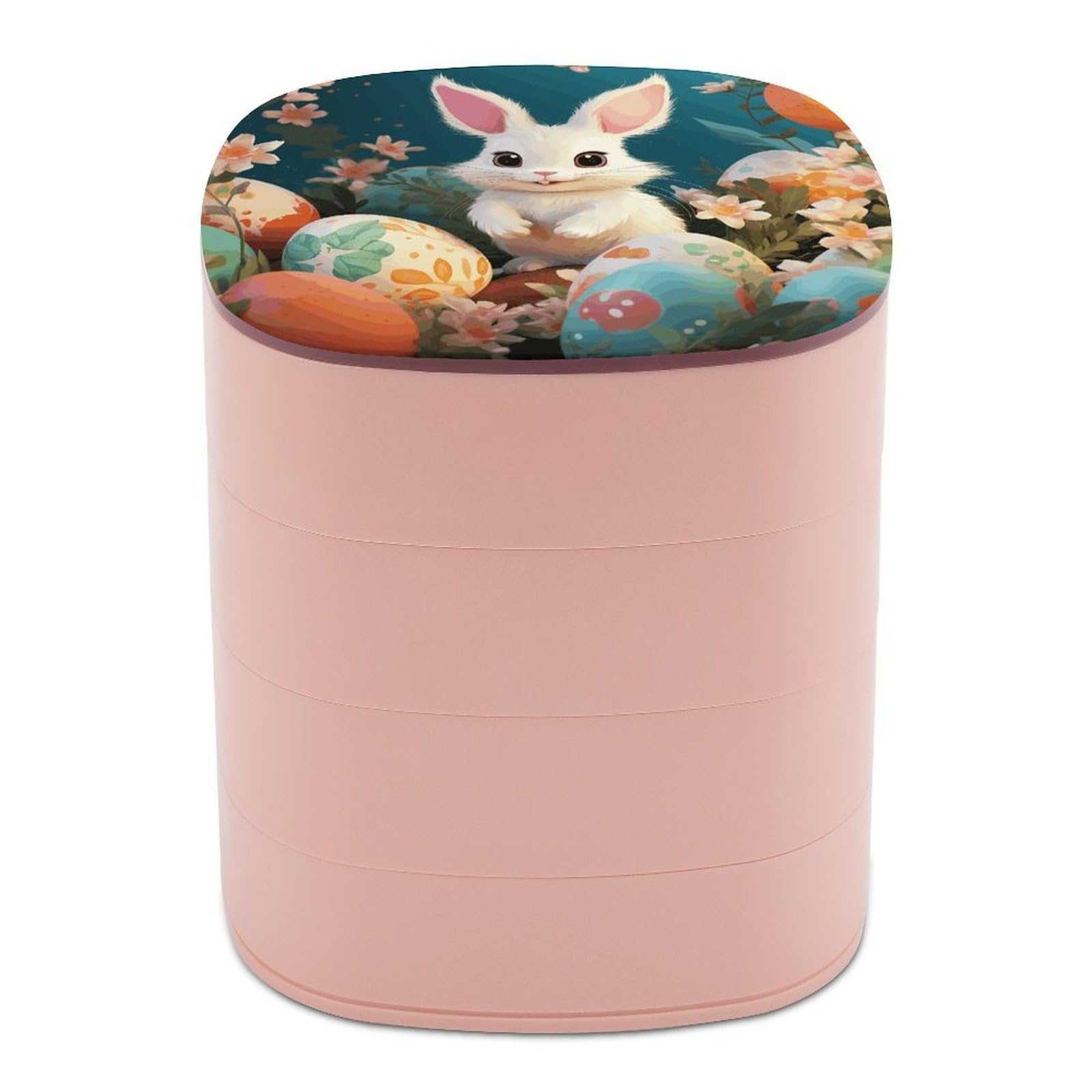 Boîte à bijoux pour femme cadeau de Pâques idéal en cuir rose