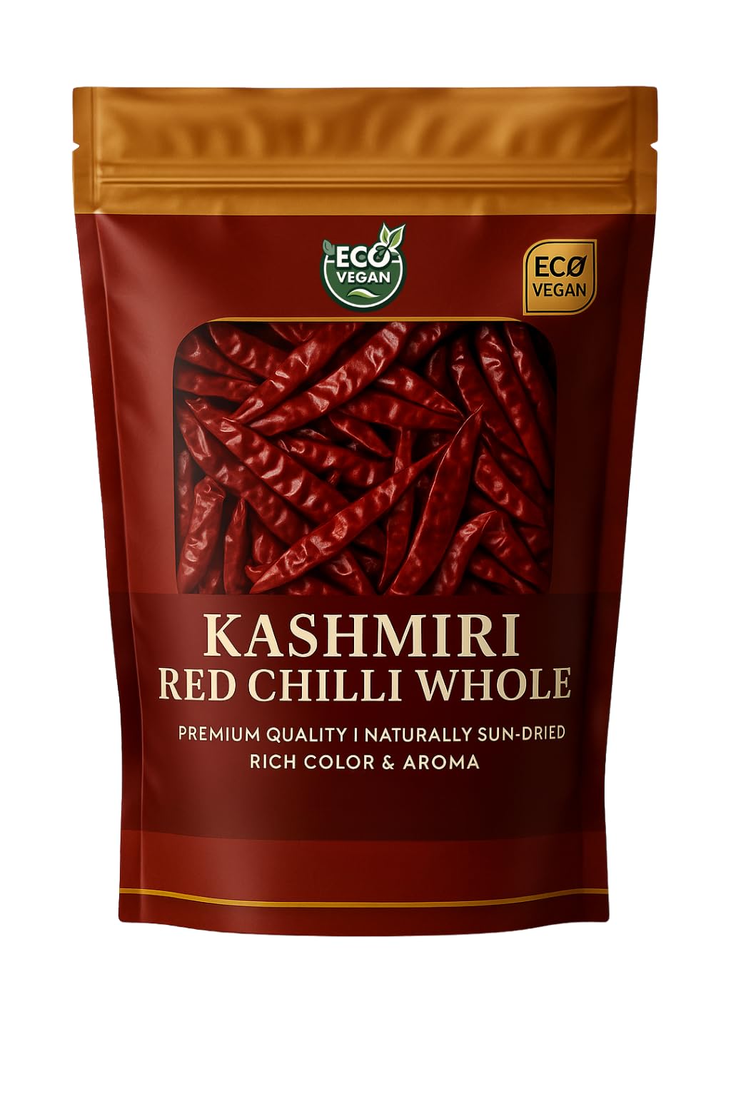 Gold Select Whole Red Chilli | Premium Sun Dried Lal Mirch Sabut | Strong Aroma & Deep Red Color | For Indian Cooking | 1 Kg Pack