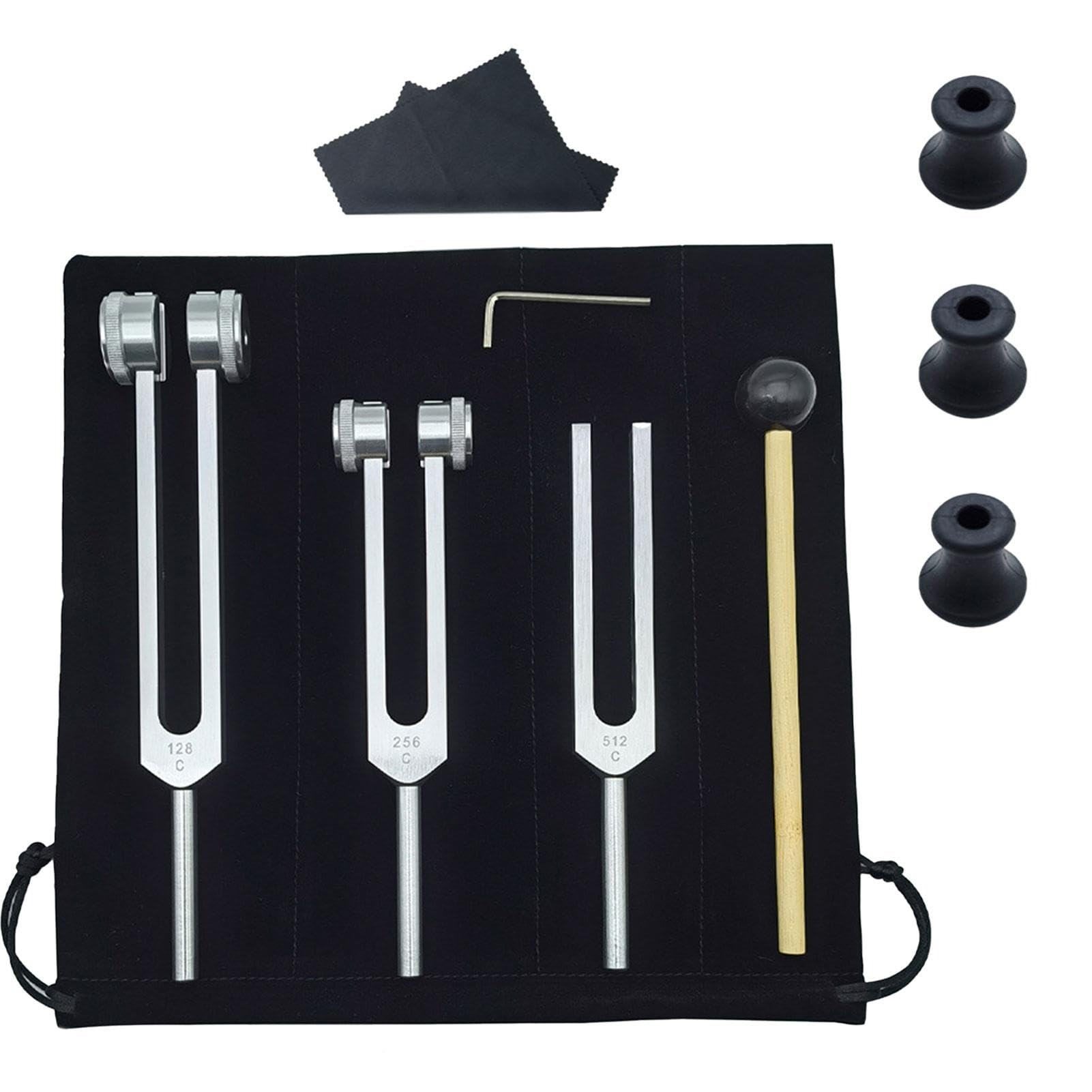 Horquilla de tuning de 128 Hz para percusión y juego de mazo de aleación de aluminio 8