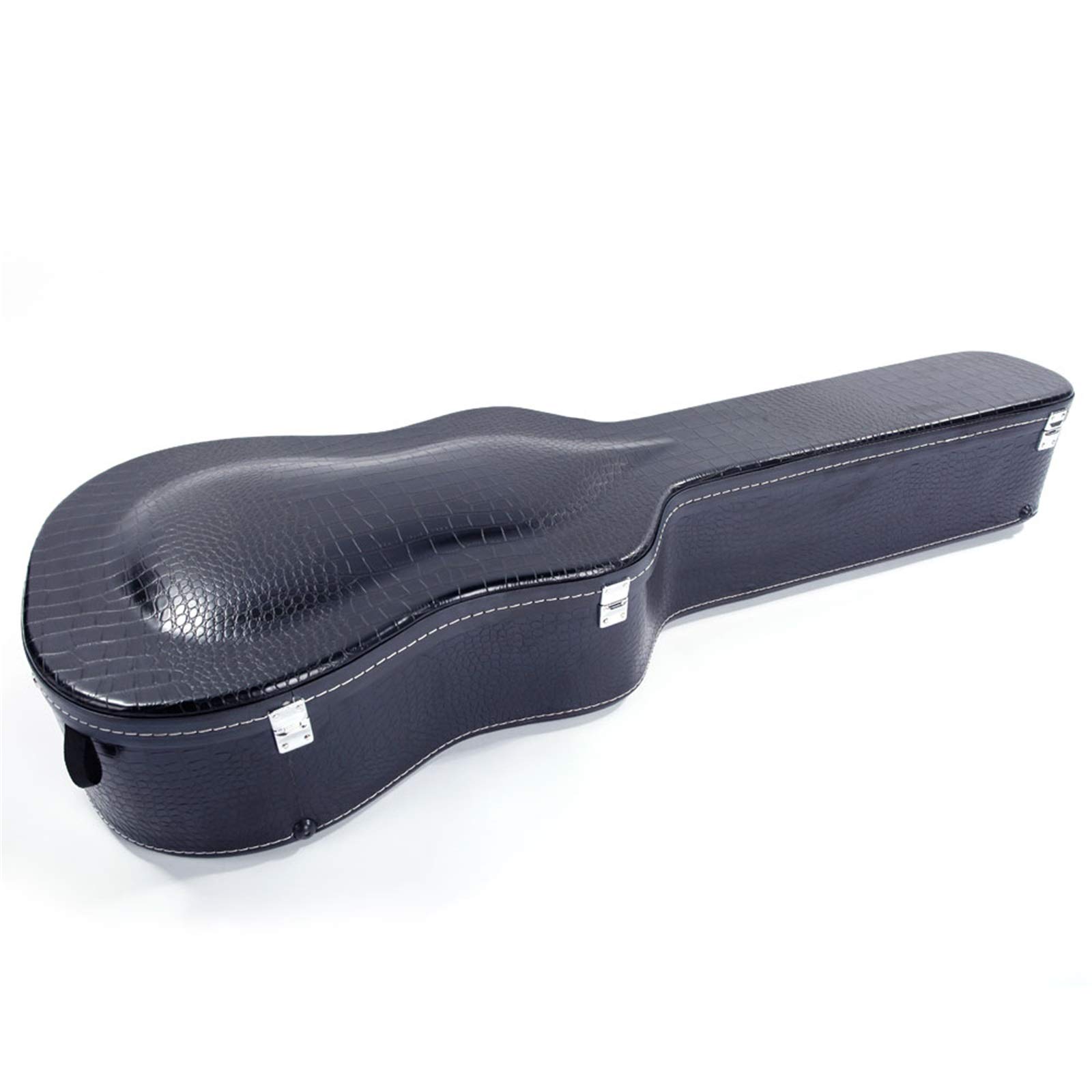 JOEBO Futerał do gitary ludowej 104 cm pasuje do większości gitar akustycznych krokodyl dermatoglif, akustyczny A, Jeden kolor, Jeden rozmiar