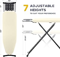 Vista 2 de Ironing Board Full Size, RAINHOL Compact Iron Board with Iron Rest, Heat Resistant Cover with Ultra Thick Padding, Height Adjustable Heavy Duty for