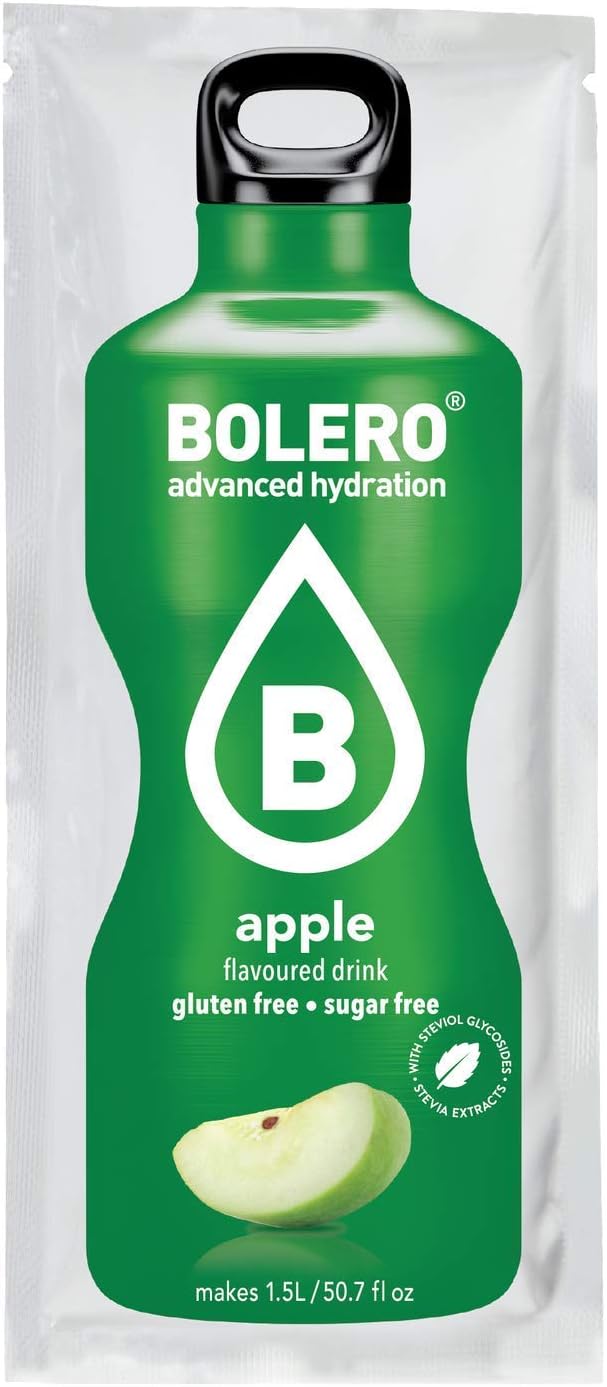 Bolero Essential Hydration Sugar Free Fruit Drink Apple 12 Sachets