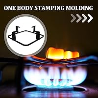 Vista 9 de Uonlytech Cubiertas para quemadores de gas de hierro fundido, anillo de soporte para wok, 8.1 in cuadrado para quemador de gas, salvamanteles