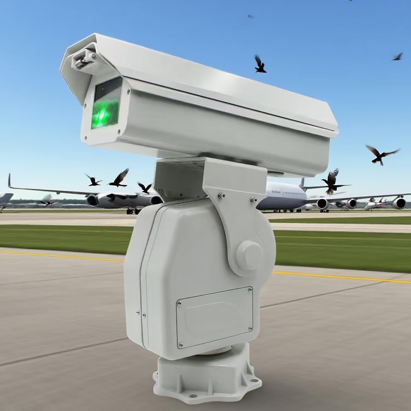 Espantapájaros Automático, Deflector De Pájaros Giratorio De 360°, Control Remoto AI con Aplicación Inteligente, Espantapájaros De Crucero Cronometrado para Subestaciones, Aeropuertos, Huertos
