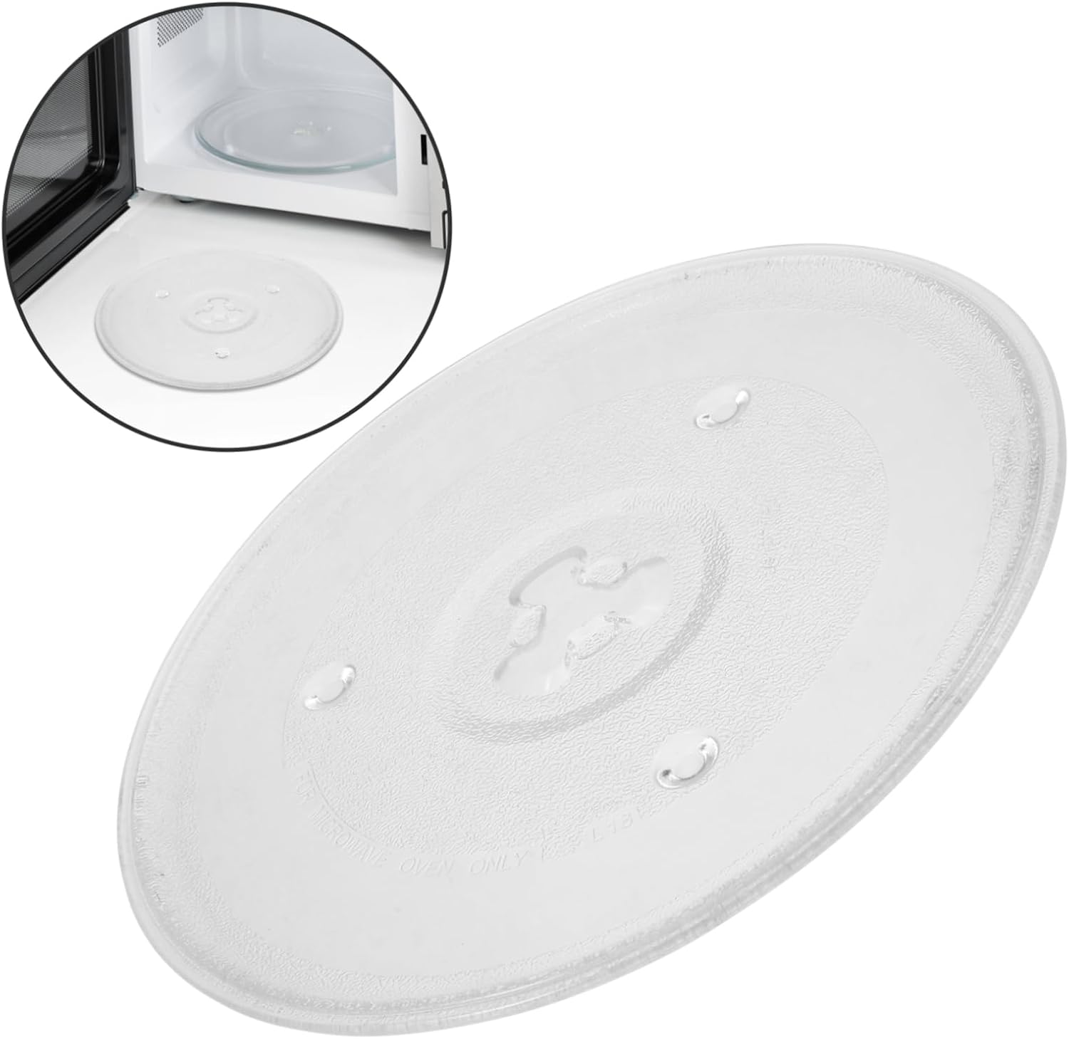 Microwave Turntable Glass Plate Replacement Oven Tray for Kitchen Use Sturdy Easy to Microwaves