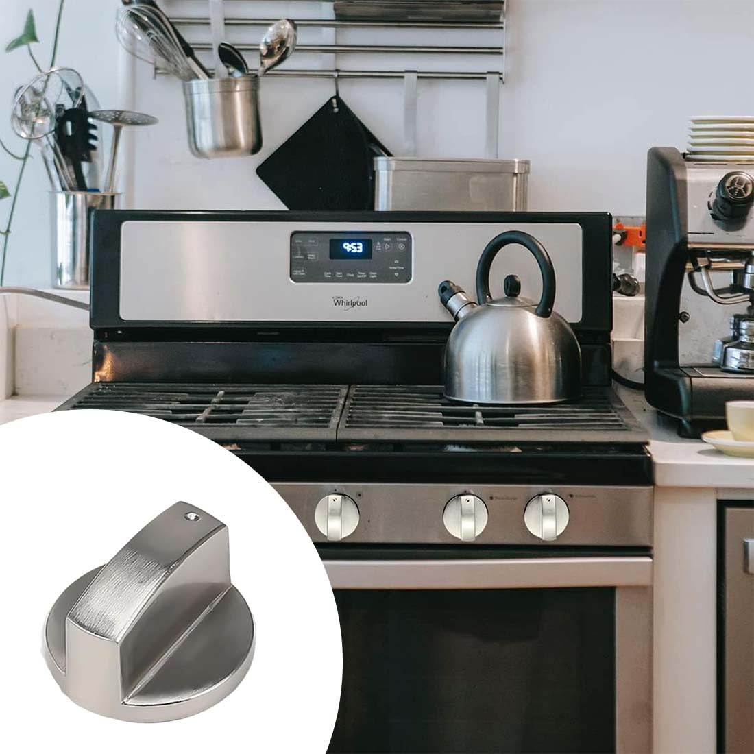 4 Manopole Per Piano Cottura A Gas 6 Mm In Metallo Argento: Ricambio Universale Per Forno E Cucina