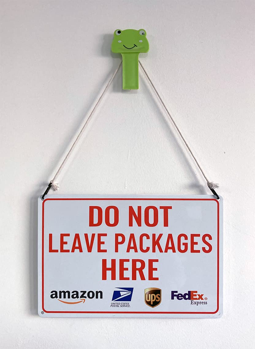 Panneau « Please Leave Packages Deliveries Here Delivery » Pour Intérieur Et Extérieur 20,3 X 30,5 Cm