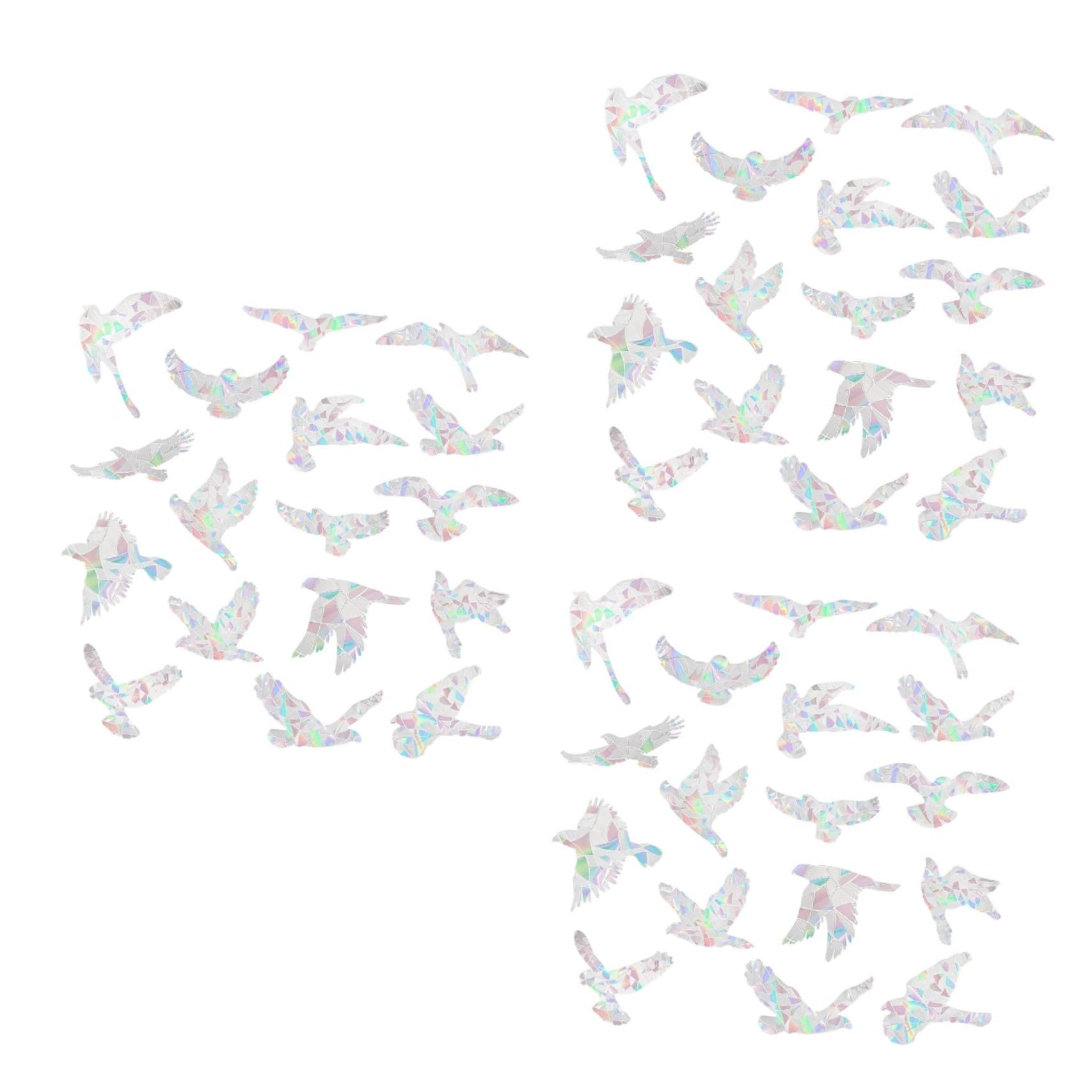 VOSAREA 3feuilles Autocollants Oiseaux Décorations Colorées Pour Fenêtres Et Effet Pour Ambiance Festive Et