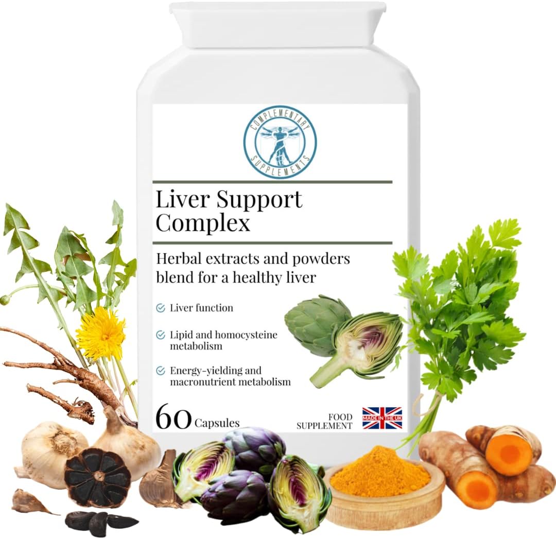 Liver Support Complex – Liver and Gallbladder Health Formula – Traditional Herbal Blend – Artichoke, Dandelion, Burdock, Flax Seed – 60 Capsules
