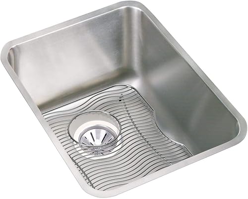 Elkay ELUH141810DBG Gourmet - Fregadero de cocina de acero inoxidable lustertone de 16-12 pulgadas x 20-12 pulgadas de profundidad, esquinas