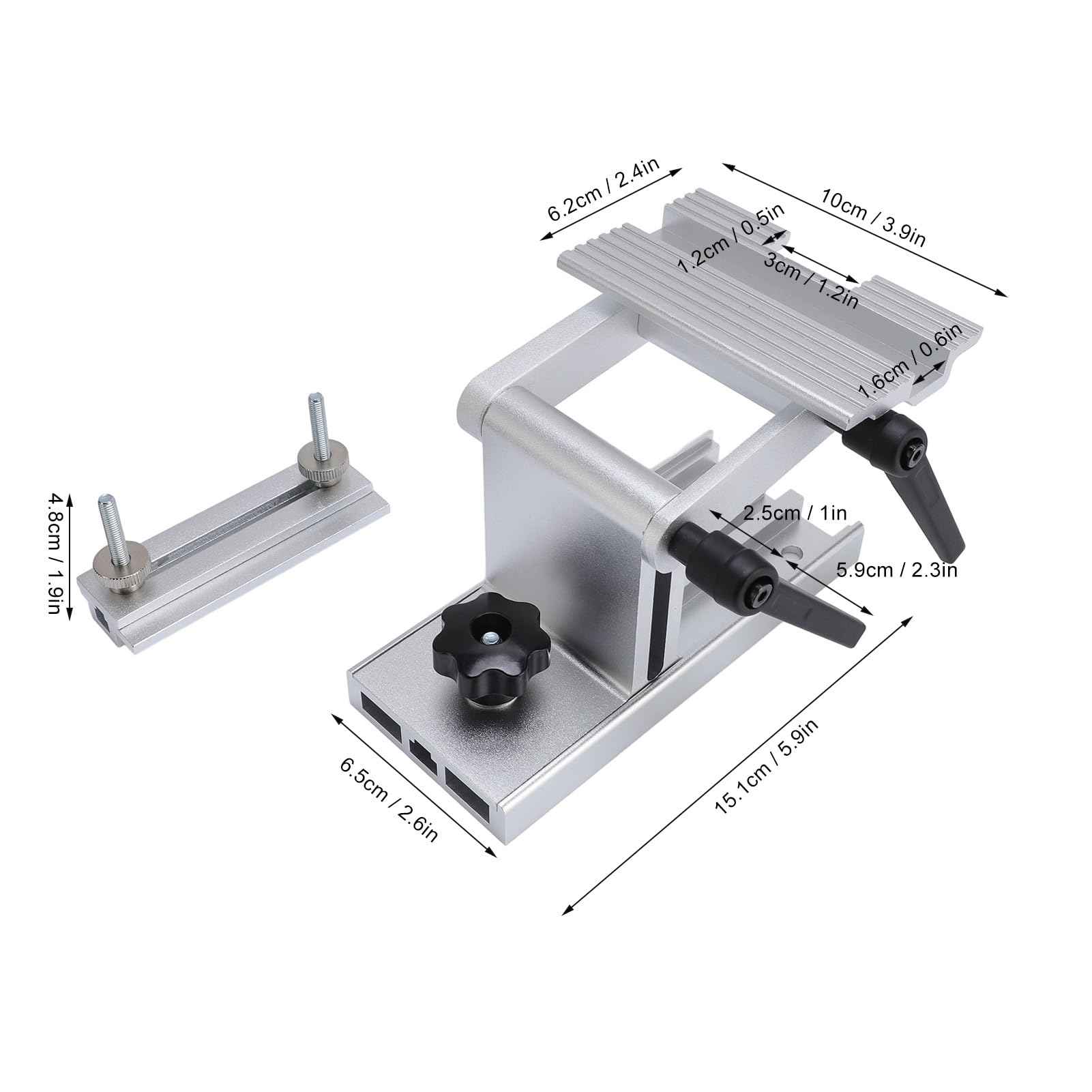 Generic Plantilla de Afilado con Soporte de Herramientas Ajustable Plantilla de Afilado para Amoladora de Banco de Aleación de Aluminio para Amoladoras de 6 y 8 Pulgadas con Accesorio