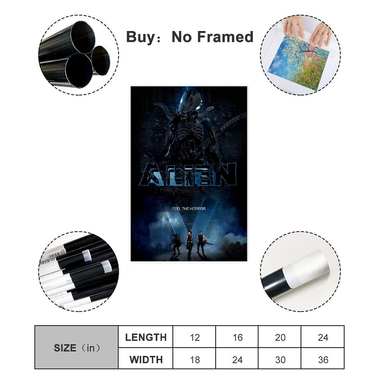 ALIEN: LE HUITIÈME PASSAGER – Affiche de cinéma originale ressortie – Approximativement 40X60 – L'Antre du Cinéma