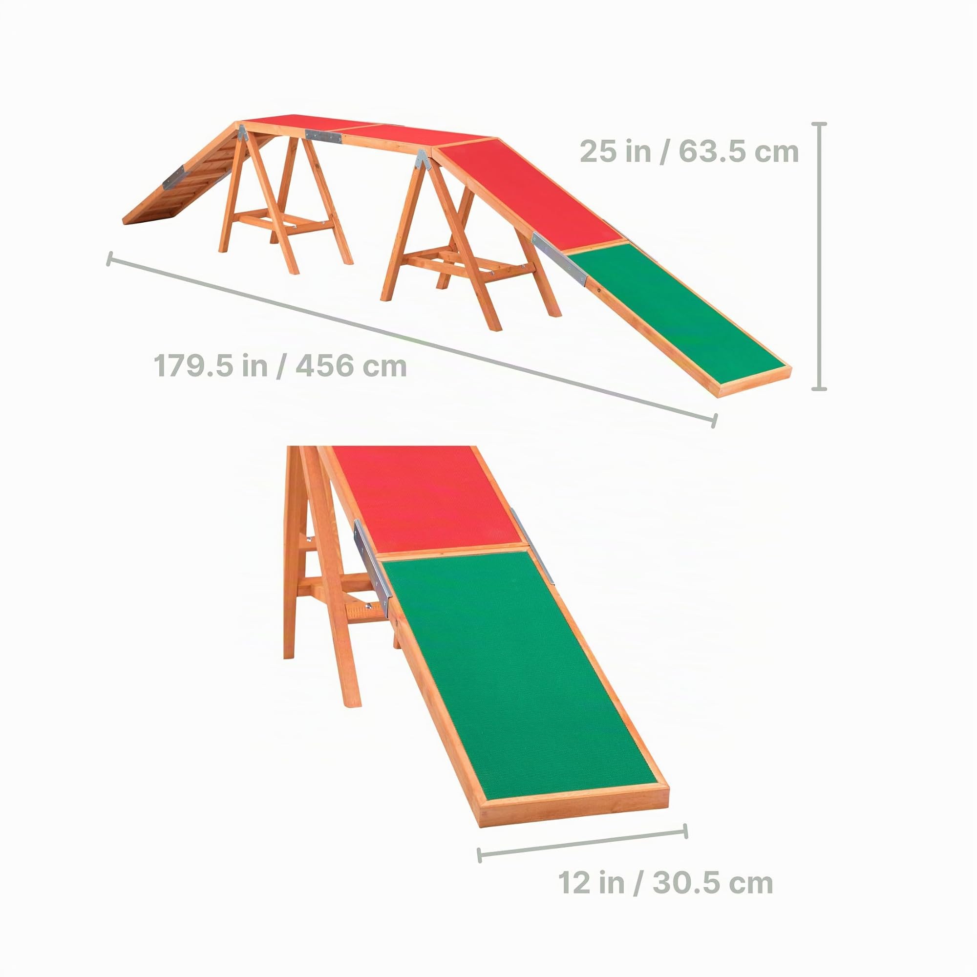 Trixie Hunde Agility Steg 456 x 64 x 30 cm – wetterfester Laufsteg