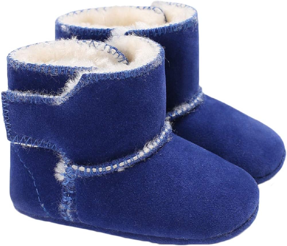 Yicornchen Baby Boys Girls Winter Snow Boots Warm Shoes Booties Newborn Infant Soft Sole Faux-Fur Lined Baby Crib Shoes