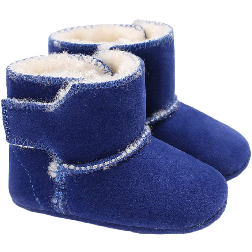 Yicornchen Baby Boys Girls Winter Snow Boots Warm Shoes Booties Newborn Infant Soft Sole Faux-Fur Lined Baby Crib Shoes