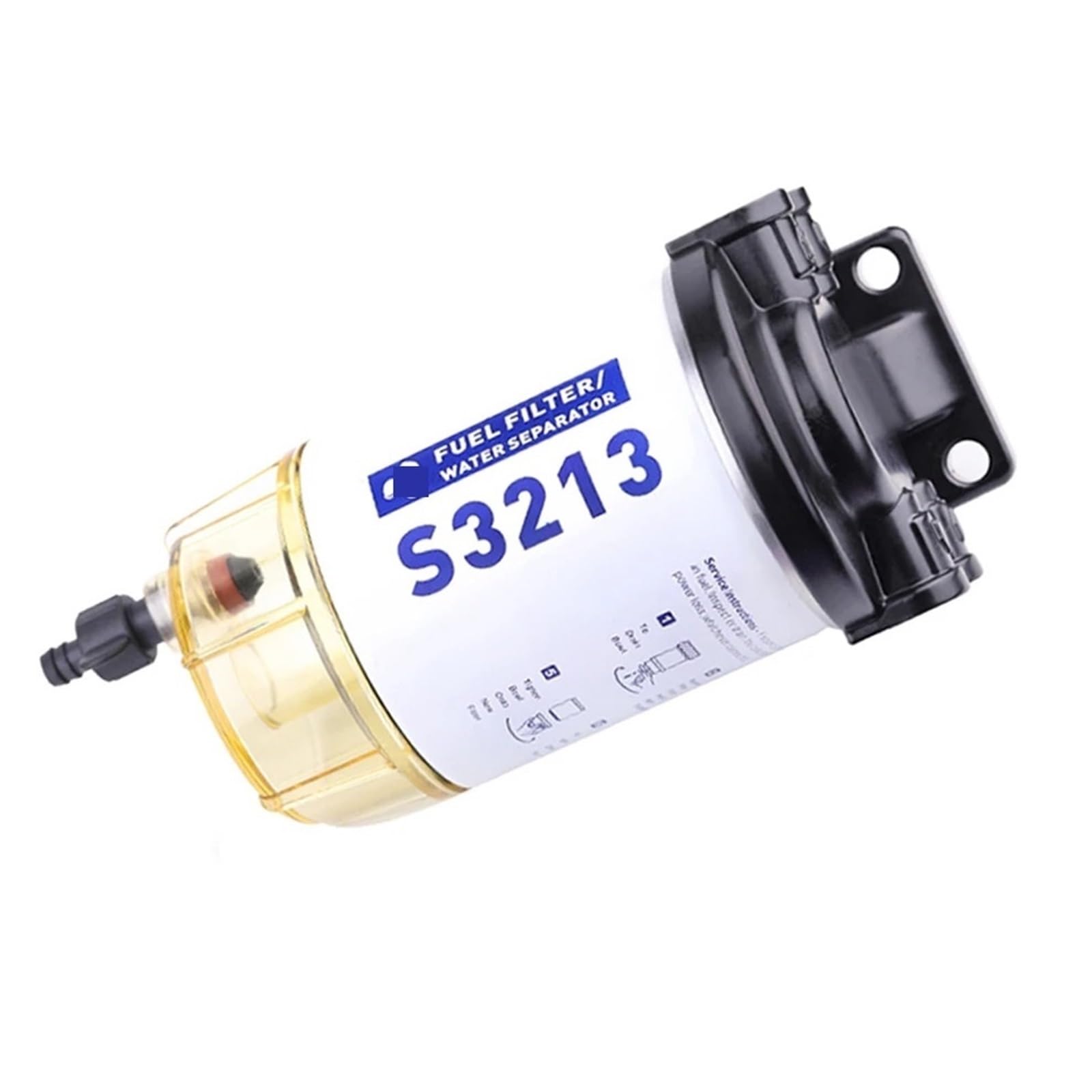 Filtro Diésel para Coche S3213, Conjunto De Filtro Separador De Aguaparacombustible, Compatible con Motores De Barcos, Filtro De Combustible De 10 Micras.
