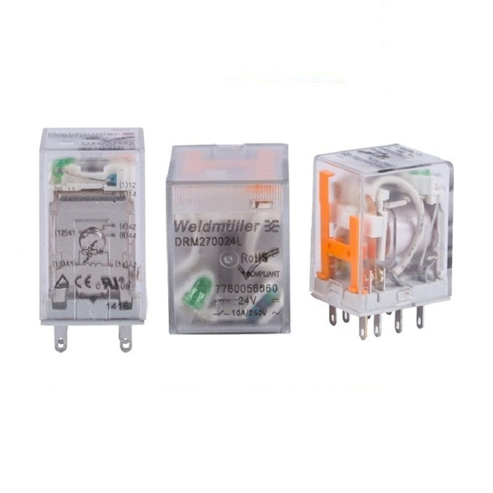 Nacodlul One Color 10Pcs Relay Drm270024l Drm270730l Drm570024l Drm570730l Ld Lt 24Vdc 230Vac 10A Relay