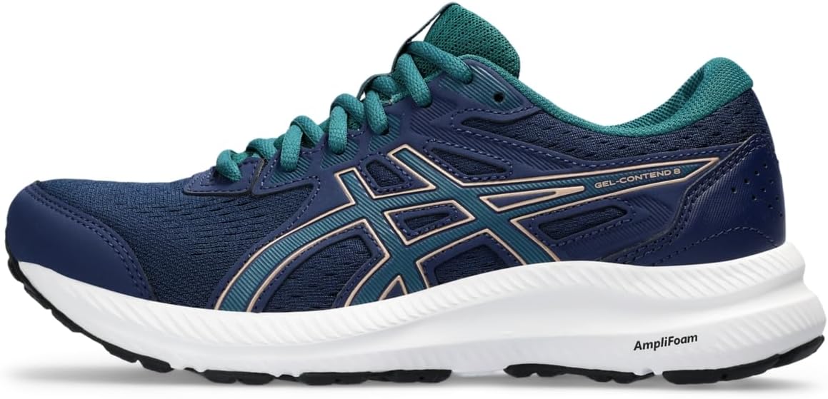 ASICS Women's Gel-Contend 8 Running Shoes, 12, Blue Expanse/Rich Teal
