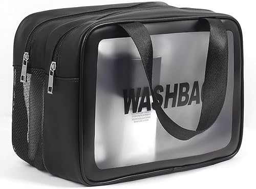 Miniatura 1 de Bolsa de maquillaje transparente PVC impermeable bolsa de cosméticos grande transparente organizador de artículos de tocador de viaje conjunto de