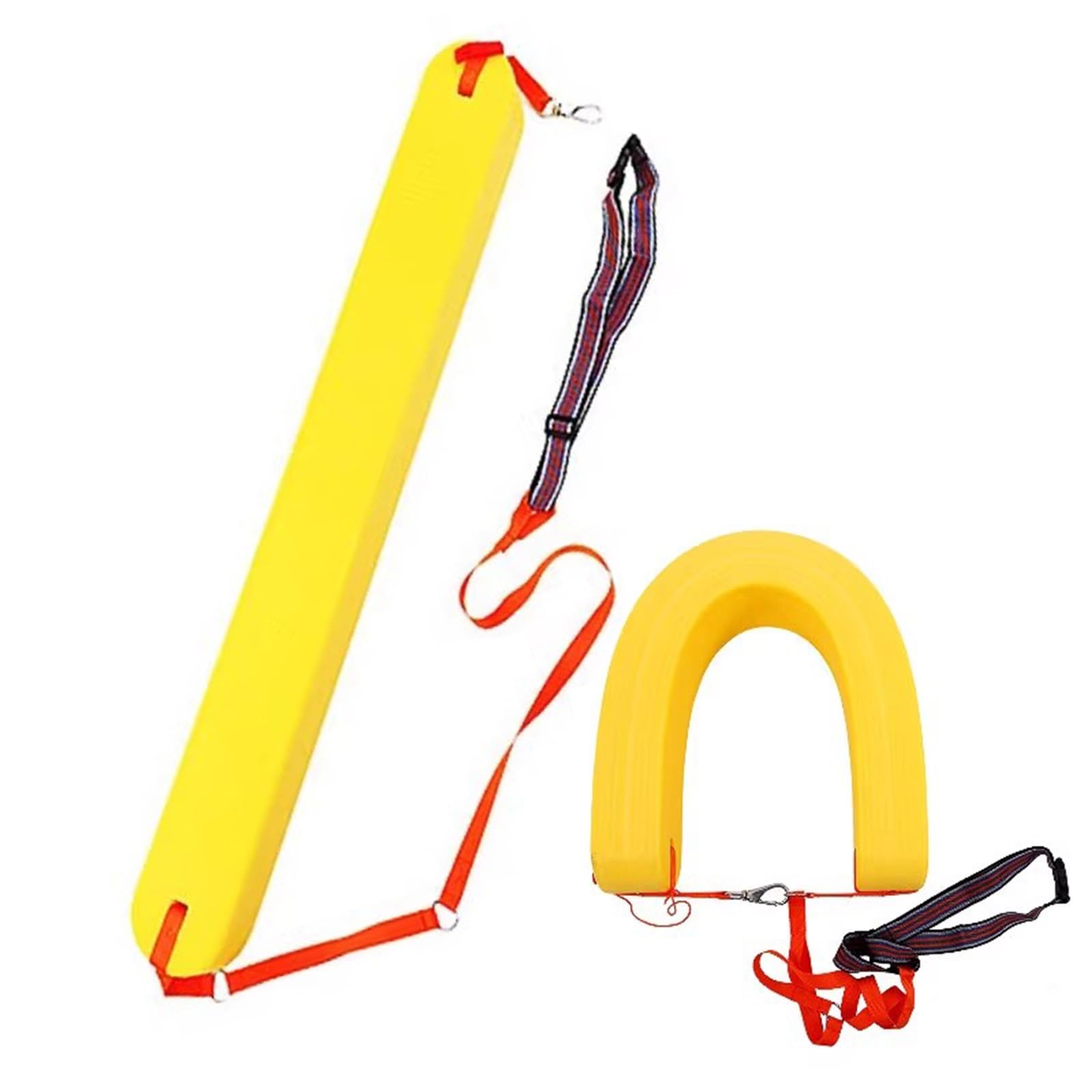HAIXHX schwimmboje Rettungsschlauch 97 cm/38,5 Zoll schwimmende Rettungsboje, 2 Stück biegsame Rettungsringe mit Schwimmkörpern, Sicherheitsausrüstung für Schwimmbäder(Yellow)