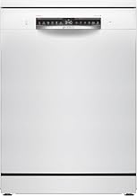 Bosch Geschirrspüler 60 cm, Freistehend, Silence Programm, VarioFlex-Körbe und VarioSchublade - Flexibilität und Komfort beim Beladen, Automatisierte Startzeit, Extra Trocknen, SMS4HVW14E, Weiß