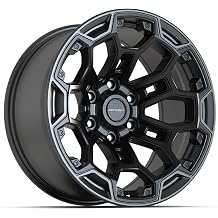 DEFIANT Wheels DF03 18 Inch Rims Fit 6x139.7 18x9 Satin Black with Dark Satin Charcoal 2-Tone Set of 4