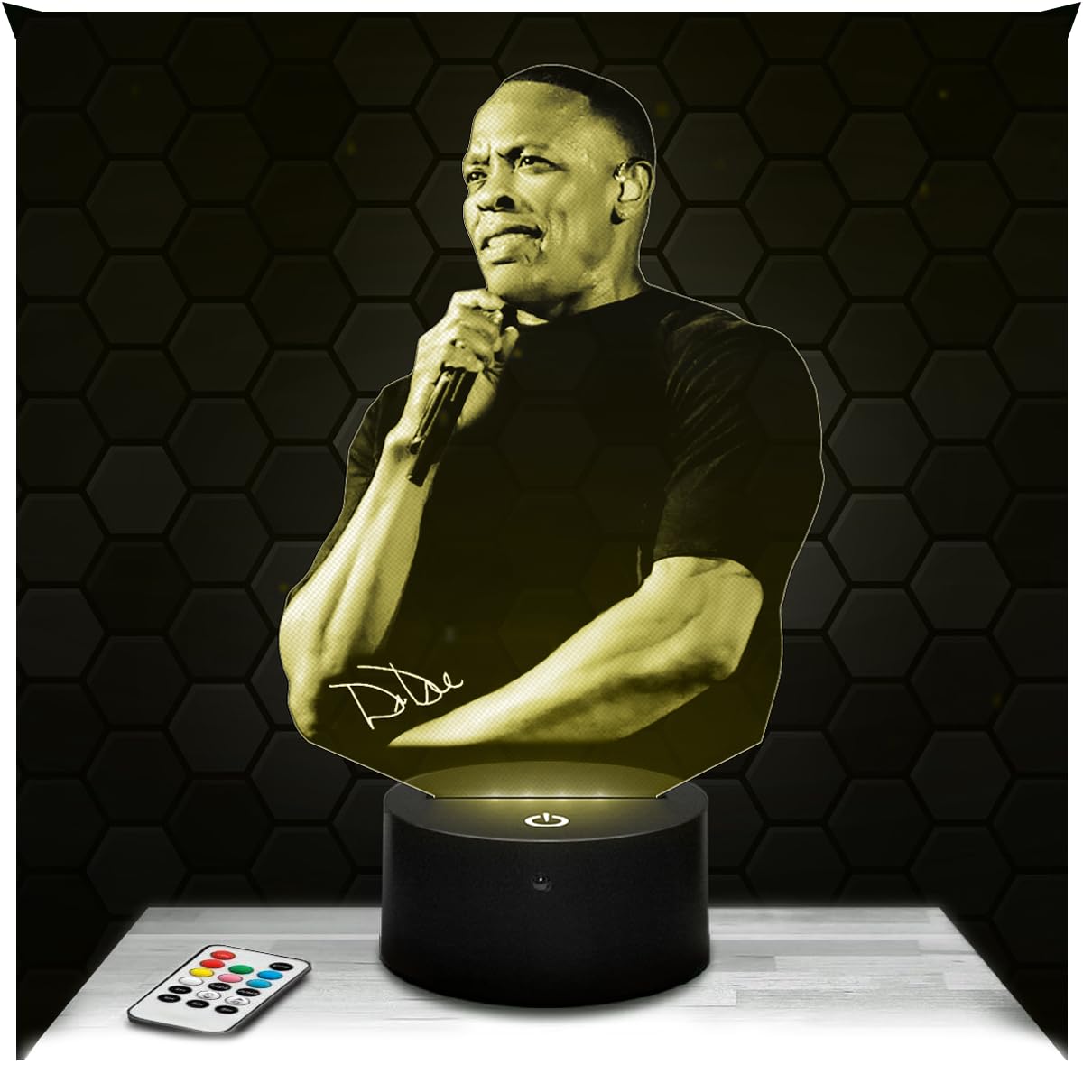 Lampephoto.fr - D. Dre 3D Lamp, Night Light 3D LED Illusion Lamp, American Singer Rapper, Gift idea for Boy's and Girl's Room, Night Light for Children's and Adult's Bedroom, Original Christmas, Gift