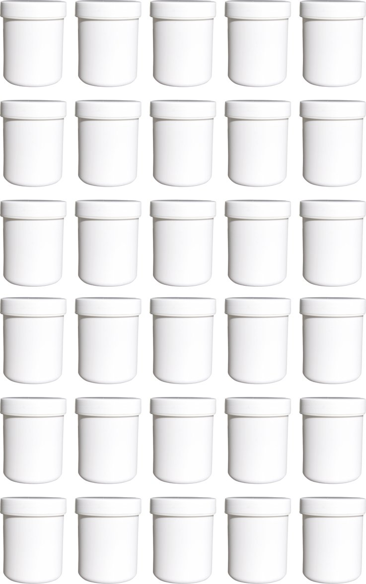 Frühes Forschen 30 ointment containers, cream containers, high ointment jar, 60 ml capacity, made in Germany