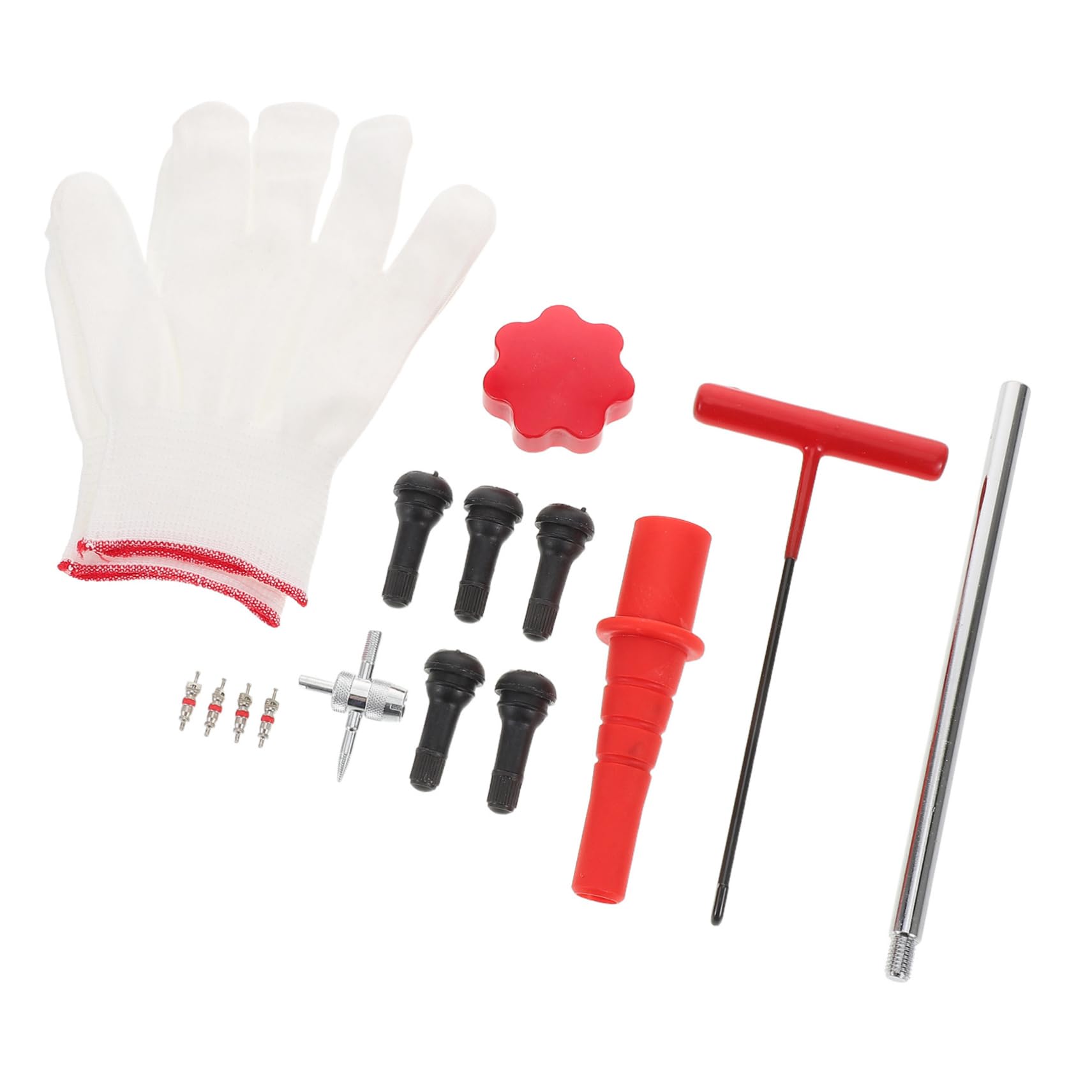 INOOMP 1 Set Tire Repair Tool Kit Valve Stem Installation Removal Tools for Bicycles and Motorcycles Durable Construction for Tire Leak Fixes and Valve Issues
