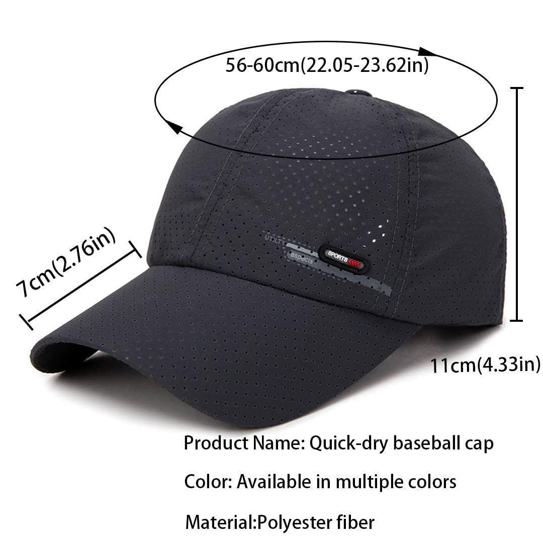 Gorra de BéIsbol de Transpirable para Hombre Gorra el Sol Moda Gorra Running Hombre Mujer Ajustable Sombrero Verano Gorra Beisbol - 5