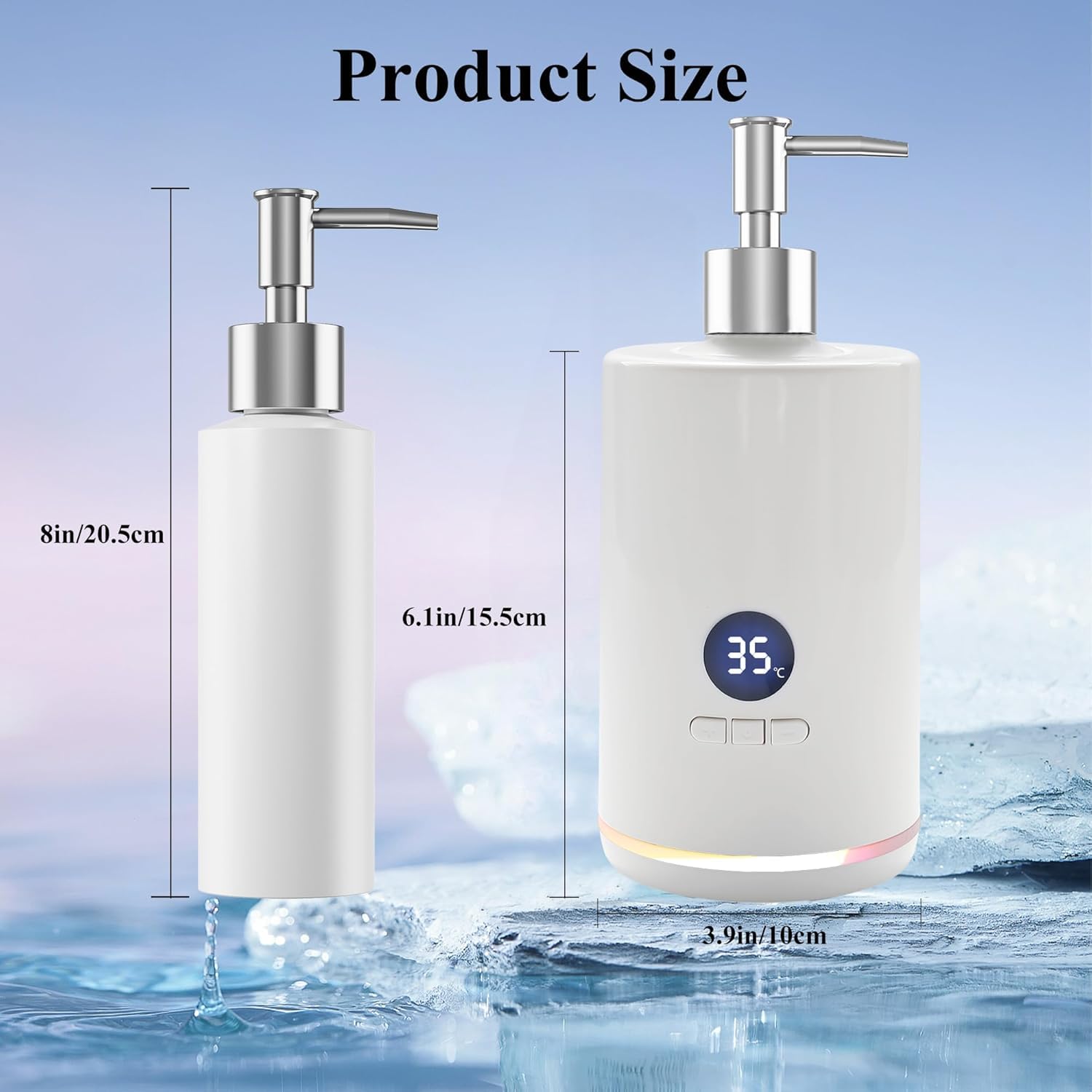 Chauffe-huile de massage avec deux distributeurs, température LED, portable pour salon de beauté spa