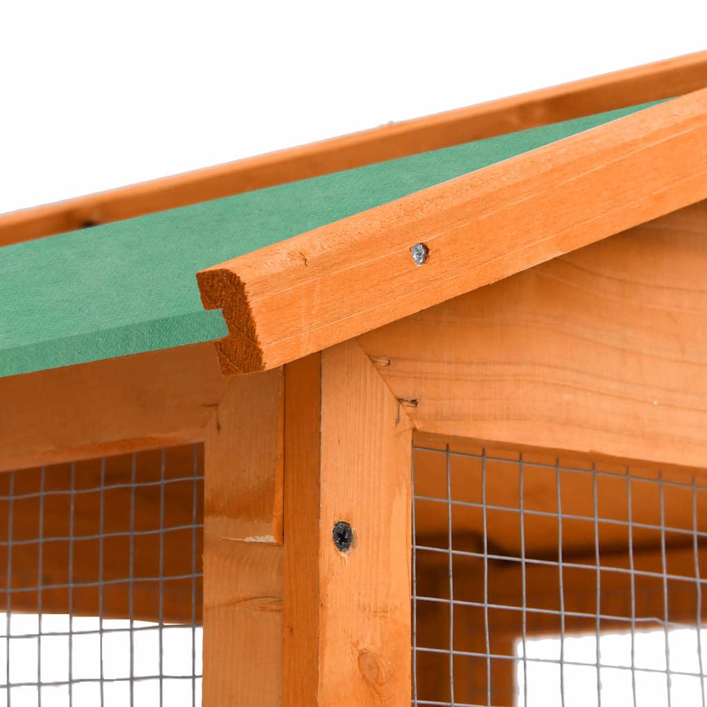 Jaula para pájaros 68x62x166 cm de madera de abeto macizo, gran aviario exterior con malla de hierro, techo impermeable, escalera, bandeja deslizante y dos puertas con cerradura
