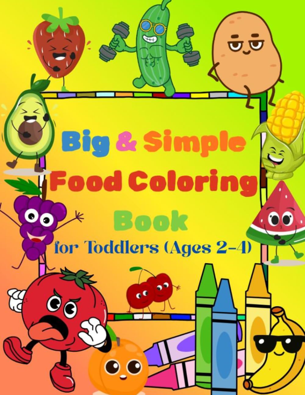 Big & Simple Food Coloring Book for toddlers (Ages 2 - 4)