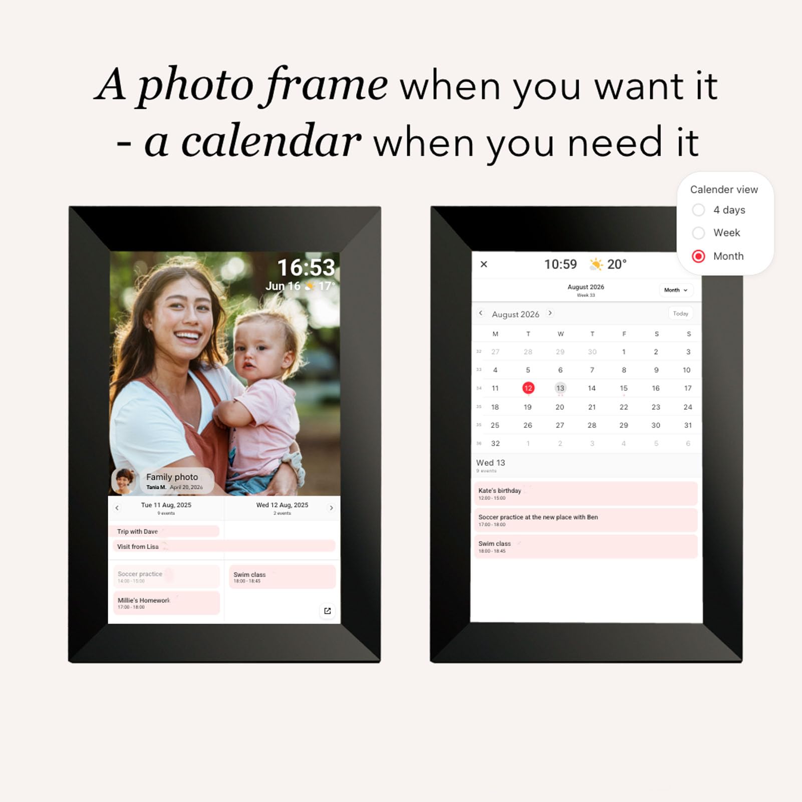 Generic Pianificatore Elettronico Touchscreen con Calendario Digitale Intelligente da 10,1 Pollici con Grafico dei Lavori Domestici per Famiglia e Ufficio ABS