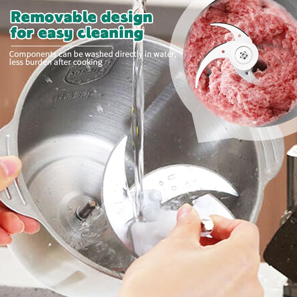 Meat Grinder, Nouveau Fonctionnel en Acier Inoxydable Allemand 2024, Processingus 300W pour Cuisine Maison et Commerciale (Noir)