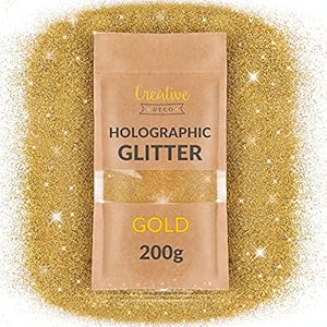 Creative Deco Gold Holographischer Glitzer 200g