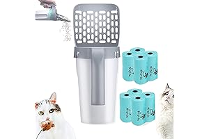 Cat Litter Shovel with Holder: 2 in 1 Portable Kitty Integrated Detachable...