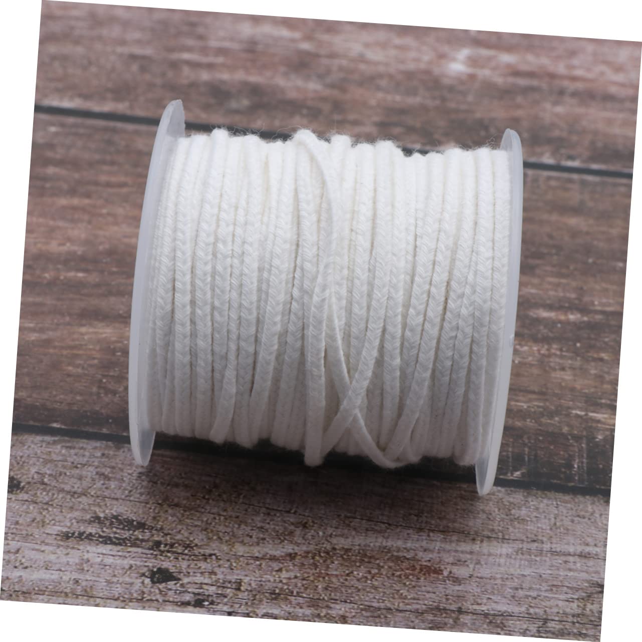 LIFKOME 1Roll Pre Waxed Candle Wick Spool Strands Braided Cotton Wicks for DIY Candle Making for Pillars and Tapers Easy to White Color